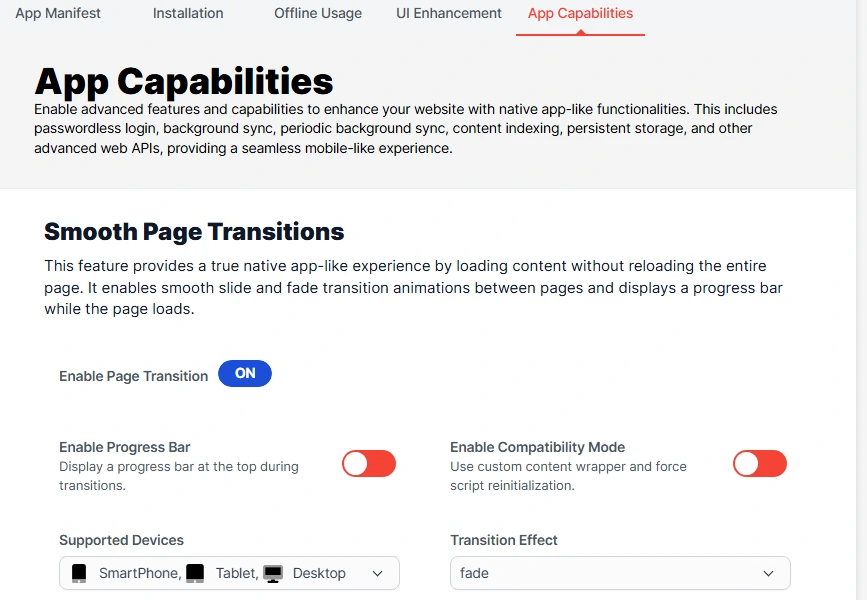 App Capabilities
