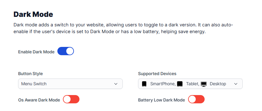 Dark Mode